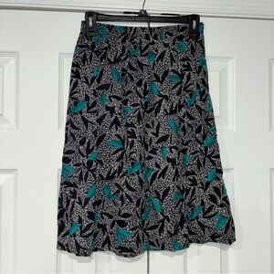 Vintage Robyn Made in USA Black & Teal Skirt Size Medium